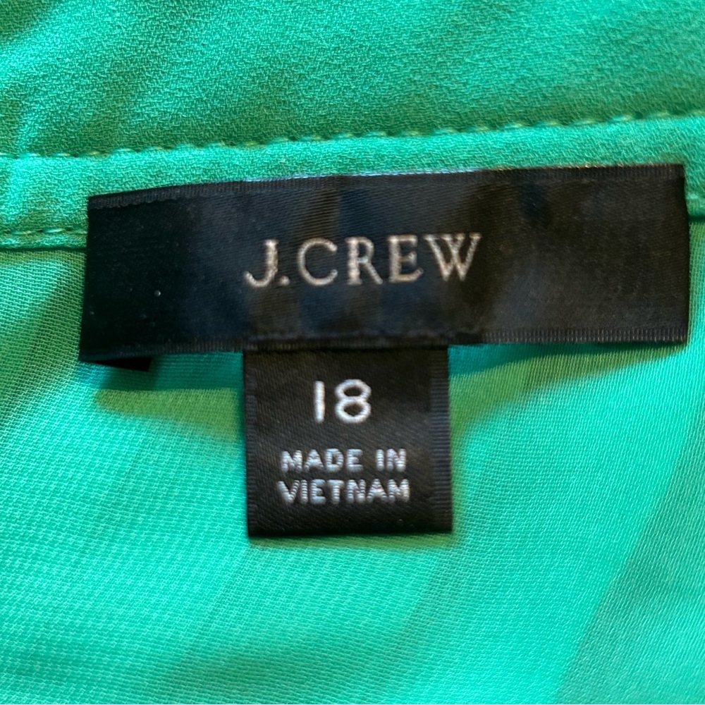 J. Crew Green A-Line Skirt - Picture 2 of 5